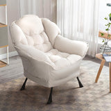 BOSSIN Fabric Lazy Chair for Adults,Modern Comfortable Chair,Accent Lounge Chair for Living Room,Upholstered Single Sofa Chair