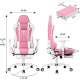 BOSSIN Gaming Chair Ergonomic Video Game Chair High Back Racing Style Chair with Armrest and Footrest