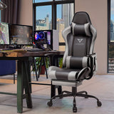 BOSSIN Gaming Chair Ergonomic Video Game Chair High Back Racing Style Chair with Armrest and Footrest