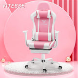 BOSSIN Gaming Chair Ergonomic Video Game Chair High Back Racing Style Chair with Armrest and Footrest