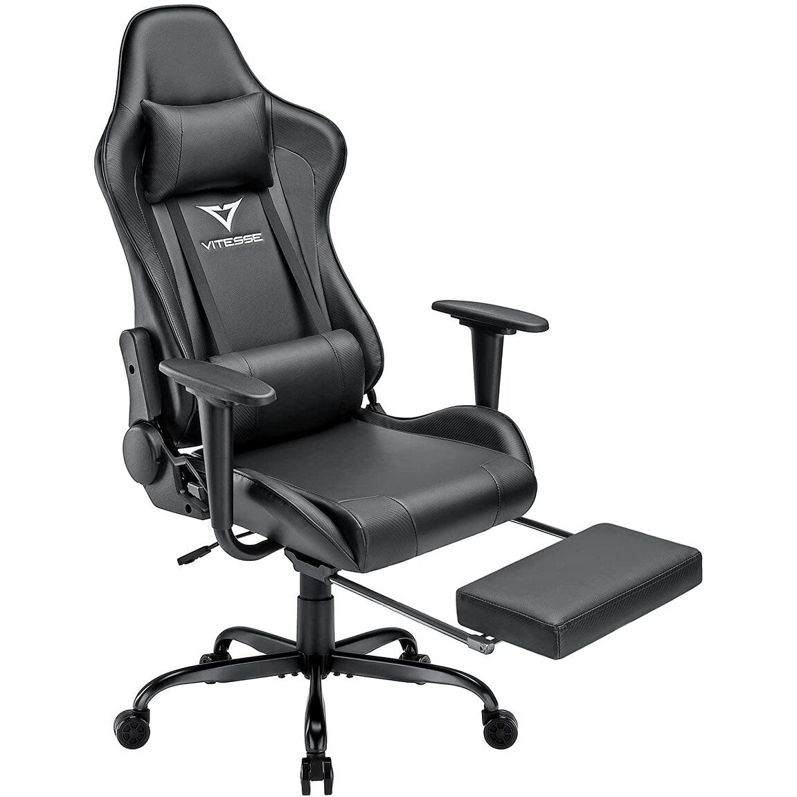 BOSSIN Gaming Chair Ergonomic Video Game Chair High Back Racing Style Chair with Armrest and Footrest