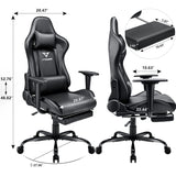 BOSSIN Gaming Chair Ergonomic Video Game Chair High Back Racing Style Chair with Armrest and Footrest
