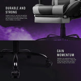 BOSSIN Gaming Chair Ergonomic Video Game Chair High Back Racing Style Chair with Armrest and Footrest