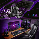 BOSSIN Gaming Chair Ergonomic Video Game Chair High Back Racing Style Chair with Armrest and Footrest