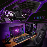 BOSSIN Gaming Chair Ergonomic Video Game Chair High Back Racing Style Chair with Armrest and Footrest