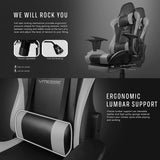 BOSSIN Gaming Chair Ergonomic Video Game Chair High Back Racing Style Chair with Armrest and Footrest