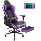 BOSSIN Gaming Chair Ergonomic Video Game Chair High Back Racing Style Chair with Armrest and Footrest