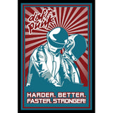 Daft Punk Harder Better Faster Stronger Framed Poster - 24 x 36 Inch