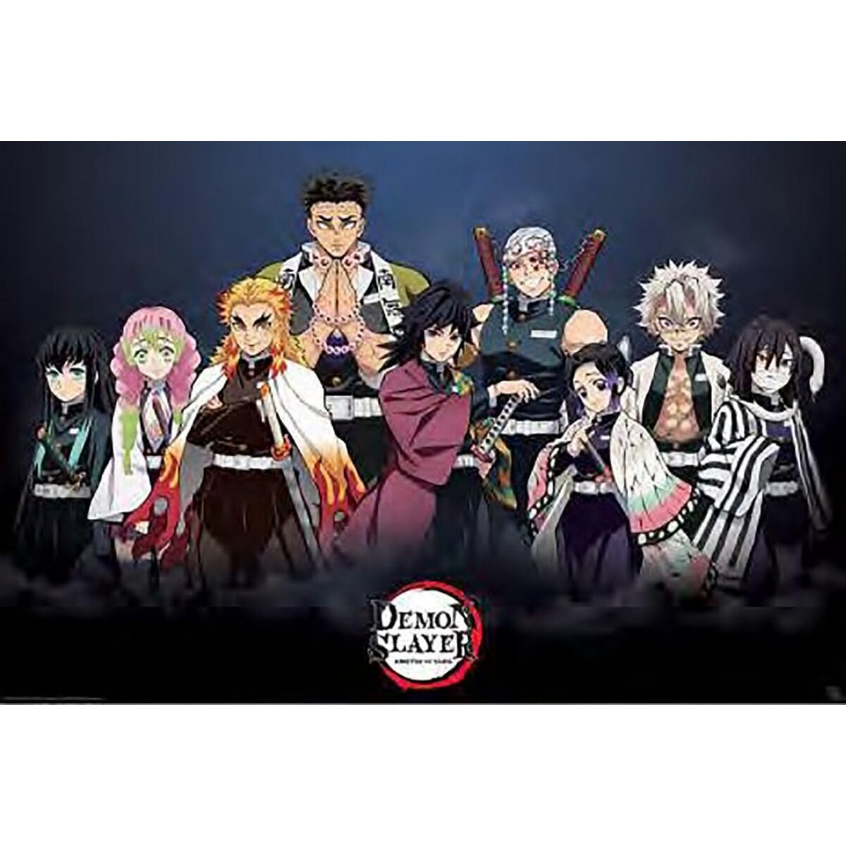 Demon Slayer Pillars Art Poster - 36 x 24 Inch