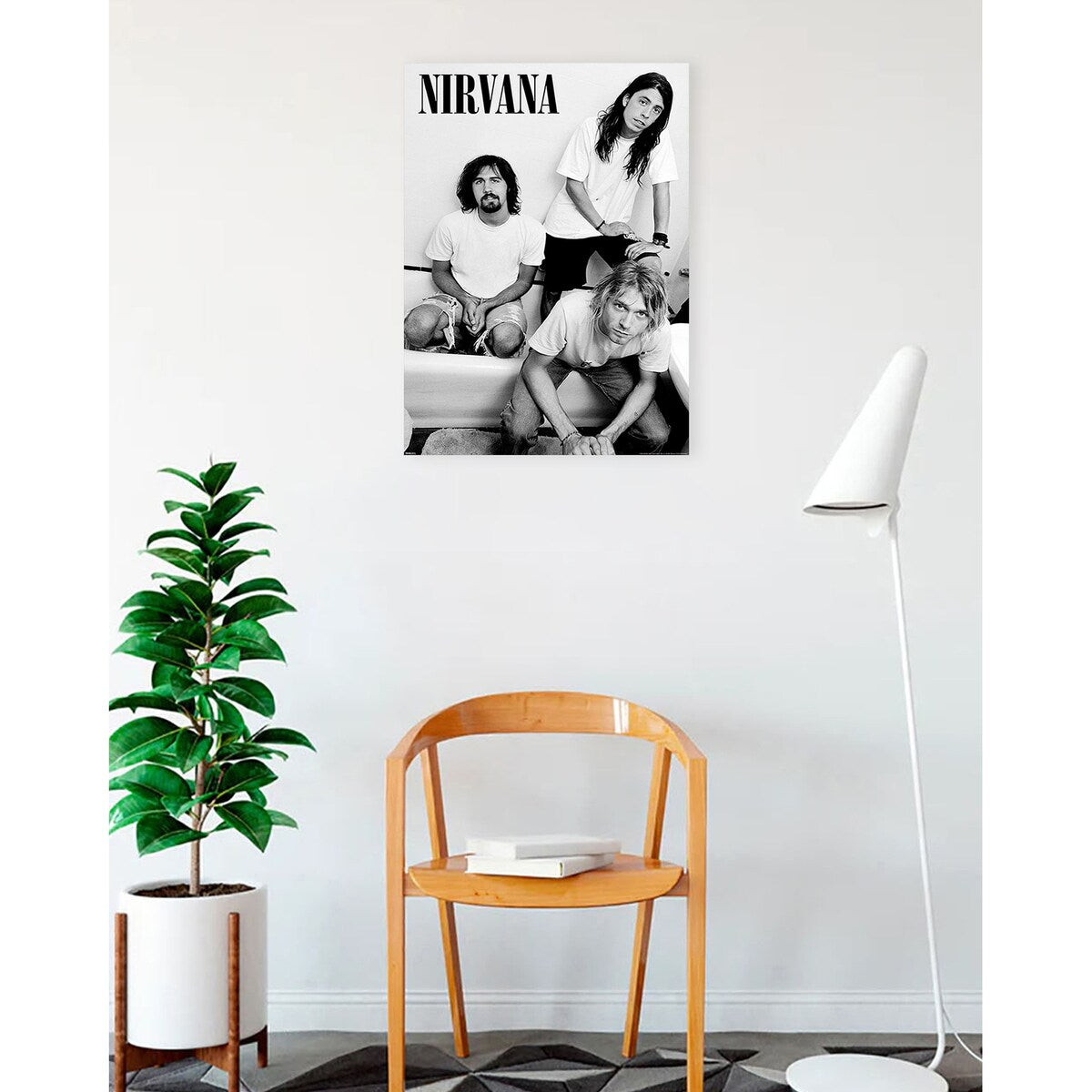 Nirvana - Band Photo Black and White Art Poster - 24 x 36
