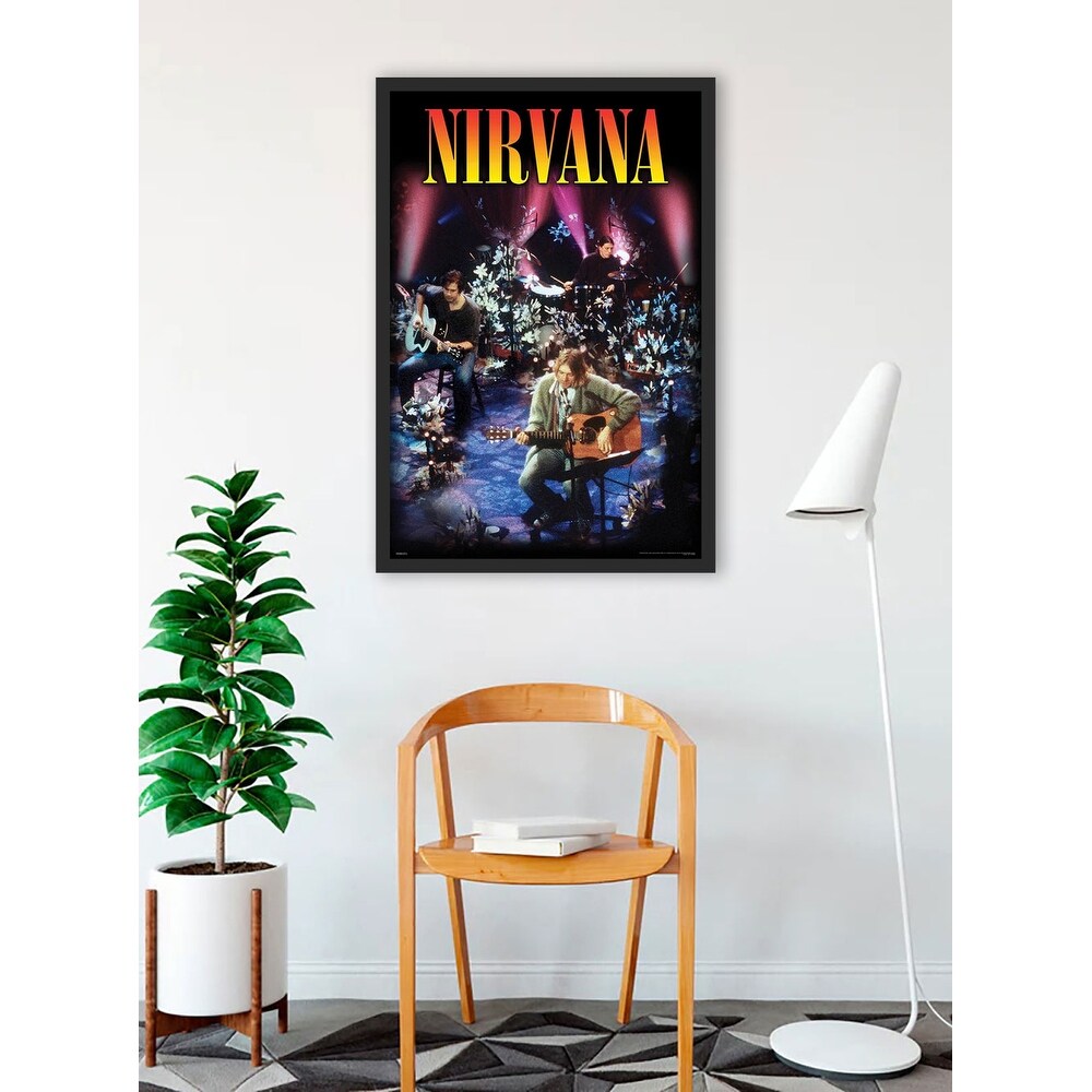 Nirvana - Band Photo Black and White Art Poster - 24 x 36