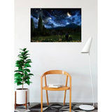 Starry Night by Van Gogh's Art Poster - 36 x 24 Inch