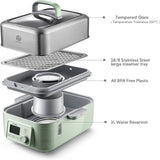 BUYDEEM G563 5-Quart Electric Food Steamer for Cooking, One Touch Vegetable Steamer, Digital Multifunctional Steamer