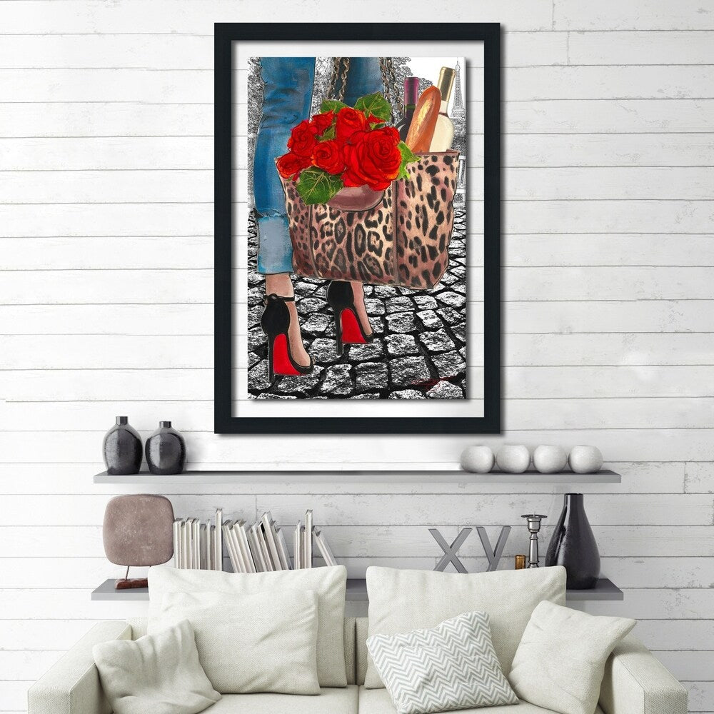 BY Jodi "Walk Inh The Park 2" Framed Acrylic Wall Art Décor