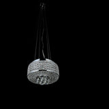 B&S Lighting Inc WEB Crystal Chandelier 4 Lights Round Semi Flush