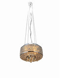 B&S Lighting Inc WEB Crystal Chandelier 4 Lights Round Semi Flush