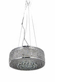 B&S Lighting Inc WEB Crystal Chandelier 4 Lights Round Semi Flush