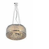 B&S Lighting Inc WEB Crystal Chandelier 4 Lights Round Semi Flush