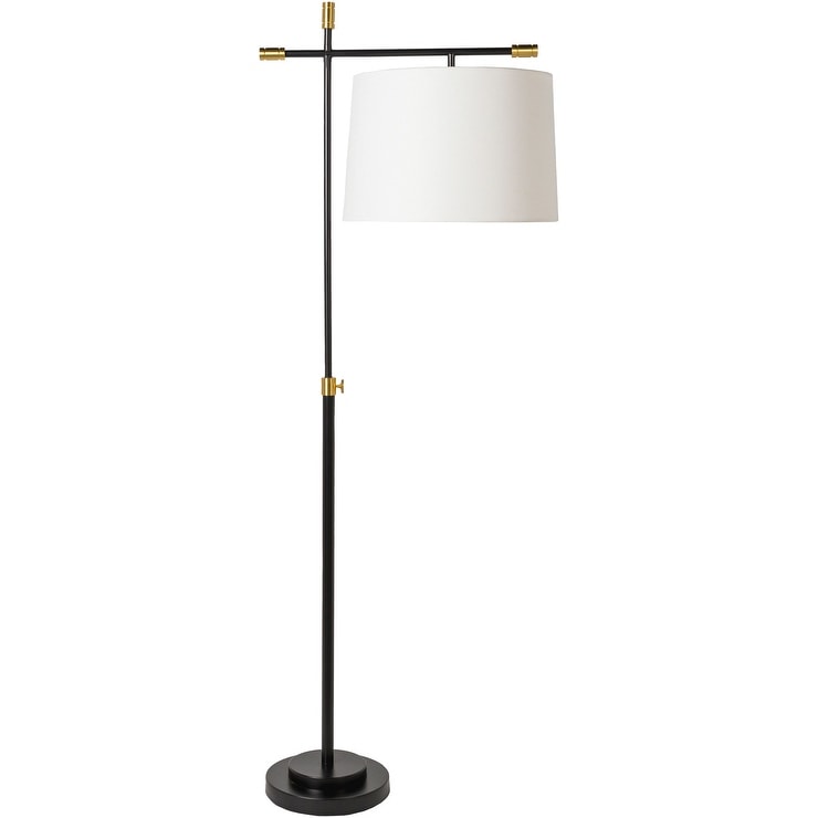 Babo Black and Gold Modern Floor Lamp - 62"H x 23"W x 17"D