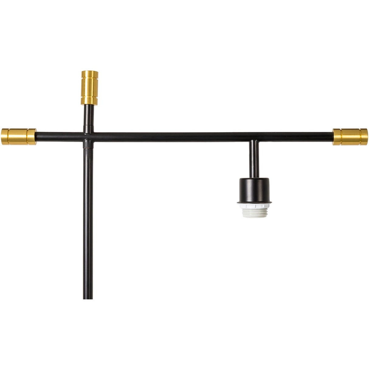 Babo Black and Gold Modern Floor Lamp - 62"H x 23"W x 17"D