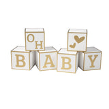 Baby Blocks Guest Book Decoration, Home Decor, 6 Pieces - 3.5" X 3.5"