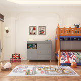 Baby Changing Table Dresser with 4 Drawers,Shelf Hidden Trash Storage