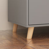 Baby Changing Table Dresser with 4 Drawers,Shelf Hidden Trash Storage