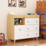 Baby Changing Table Dresser with 4 Drawers,Shelf Hidden Trash Storage