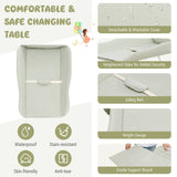 Baby Diaper Changing Table Folding Newborn Nursery Organizer W/Wheel
