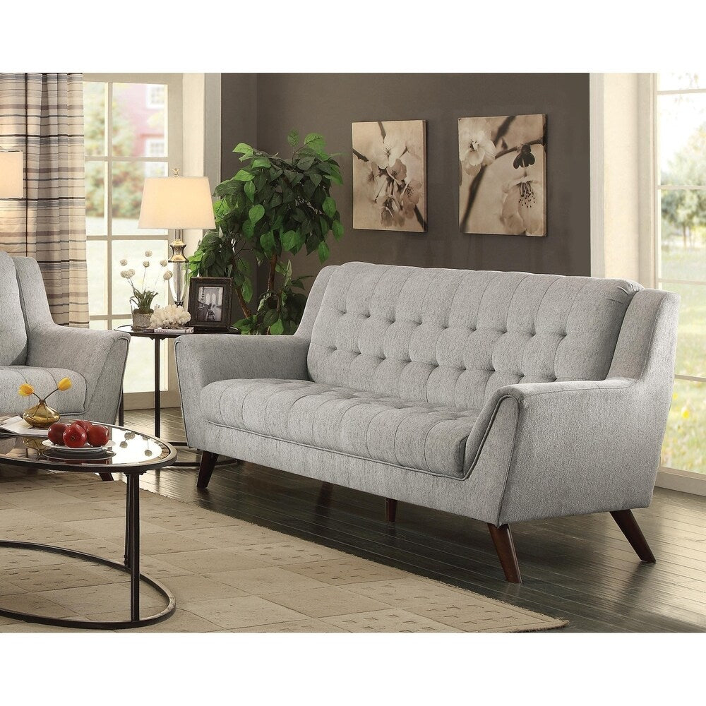 Baby Natalia Mid-century Modern Dove Grey Sofa - 80" x 35" x 39"