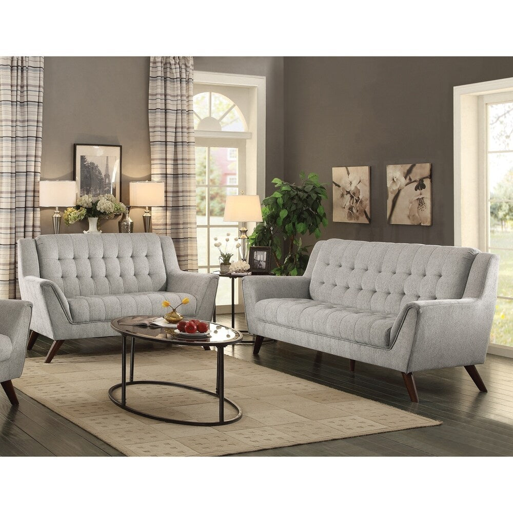 Baby Natalia Mid-century Modern Dove Grey Sofa - 80" x 35" x 39"