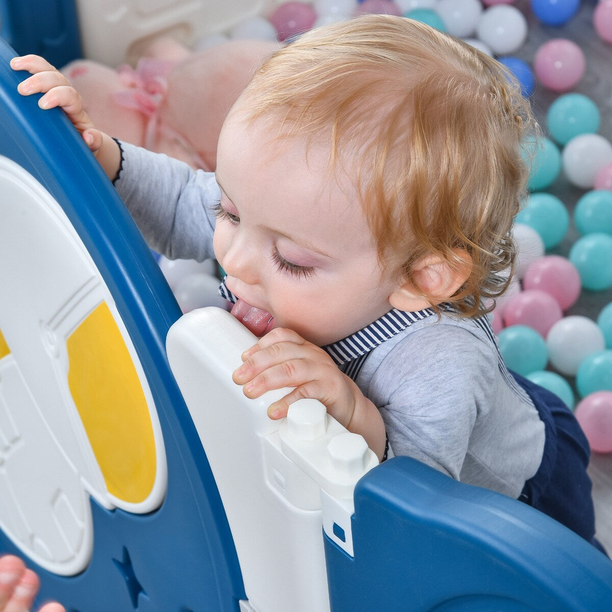 Baby Playpen for Toddler, Astronaut Theme Kids Activity Center, Safety Play Yard Home Indoor & Outdoor Safety Gates