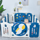 Baby Playpen for Toddler, Astronaut Theme Kids Activity Center, Safety Play Yard Home Indoor & Outdoor Safety Gates