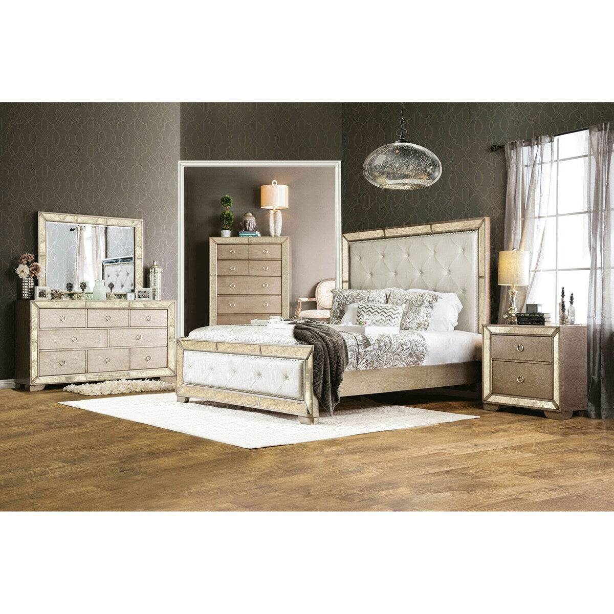 Bacery 2 Drawer Nightstand