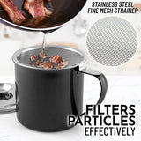 Bacon Grease Container With Strainer