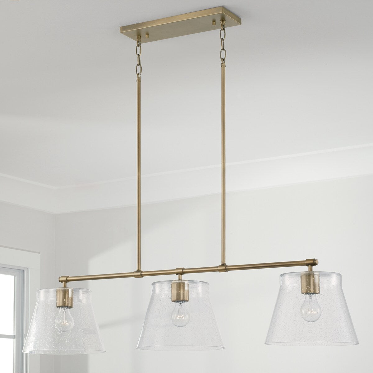 Baker 3-light Island Fixture/ Linear Chandelier