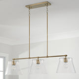 Baker 3-light Island Fixture/ Linear Chandelier