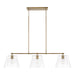 Baker 3-light Island Fixture/ Linear Chandelier