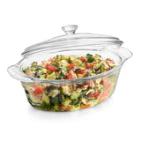 Baker's Premium Glass Casserole Dish with Cover, 2-quart
