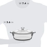 Baker's Premium Glass Casserole Dish with Cover, 2-quart