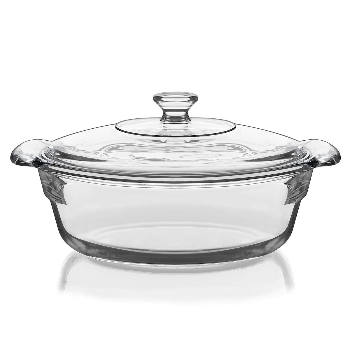 Baker's Premium Glass Casserole Dish with Cover, 2-quart
