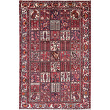 Bakhtiari All-Over Geometric Hand-Knotted Wool Persian Area Rug - 9'11" x 6'5"