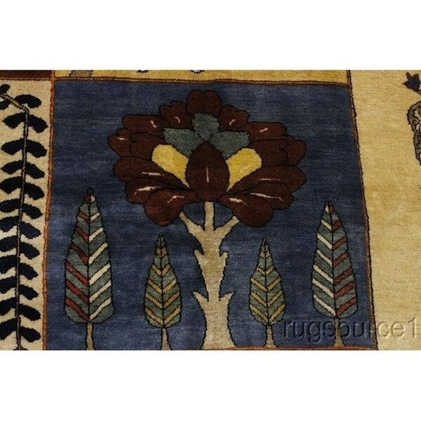Bakhtiari Genuine Wool Handmade Wool Oriental Area Rug Persian Red - 9'8" x 7'0"