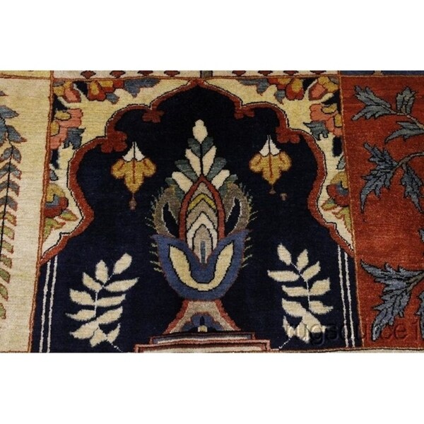 Bakhtiari Genuine Wool Handmade Wool Oriental Area Rug Persian Red - 9'8" x 7'0"