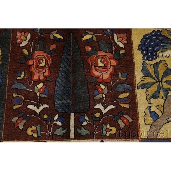 Bakhtiari Genuine Wool Handmade Wool Oriental Area Rug Persian Red - 9'8" x 7'0"
