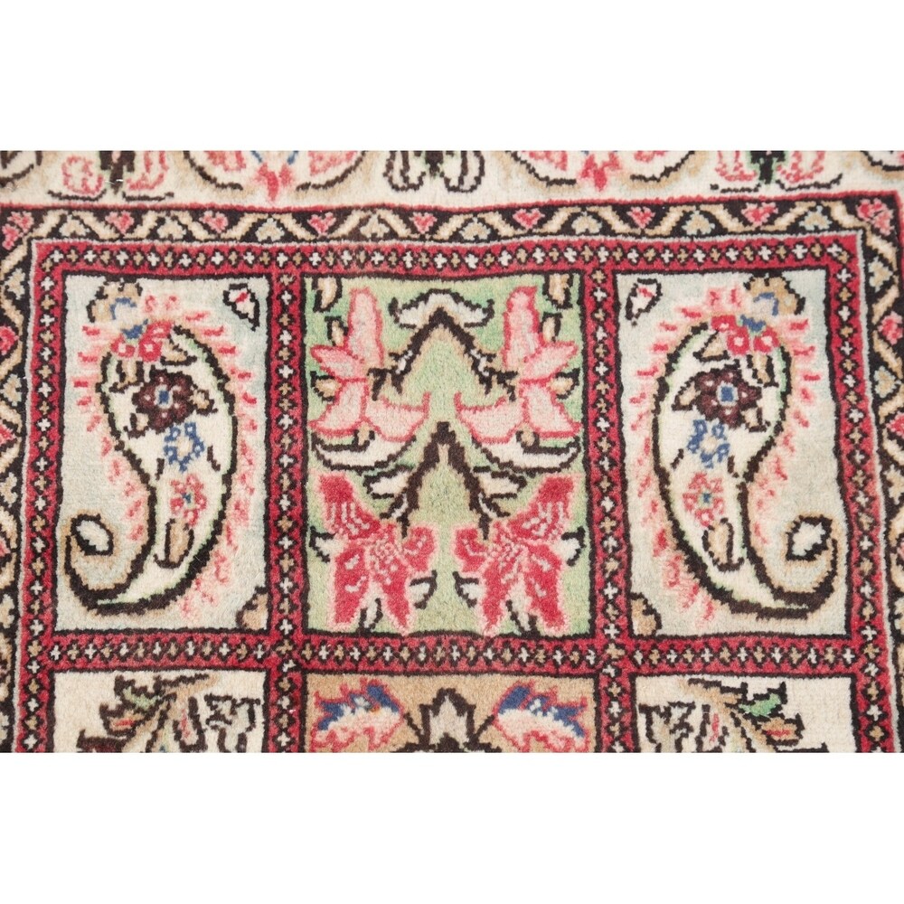 Bakhtiari Geometric Garden Design Handmade Wool Persian Rug - 4'10" x 2'0" Runner