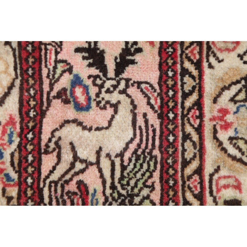 Bakhtiari Geometric Garden Design Handmade Wool Persian Rug - 4'10" x 2'0" Runner