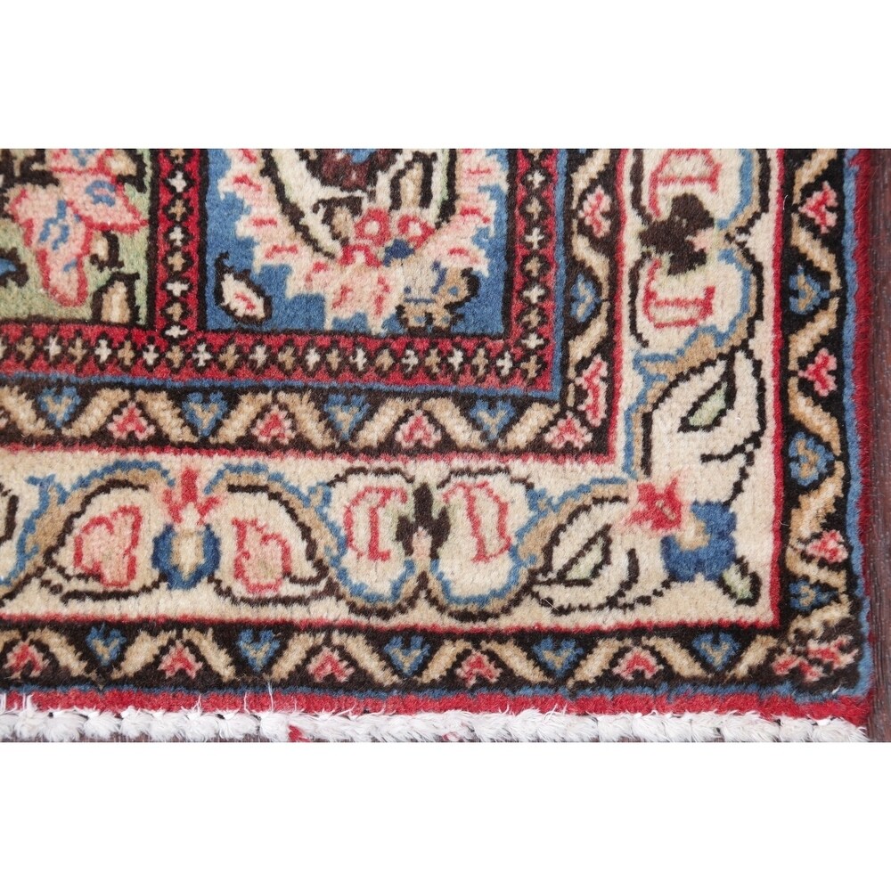 Bakhtiari Geometric Garden Design Handmade Wool Persian Rug - 4'10" x 2'0" Runner