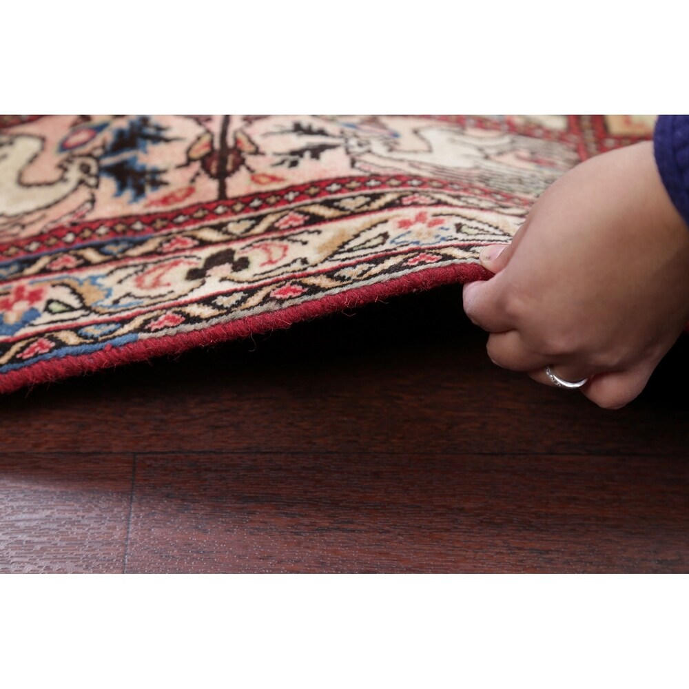 Bakhtiari Geometric Garden Design Handmade Wool Persian Rug - 4'10" x 2'0" Runner