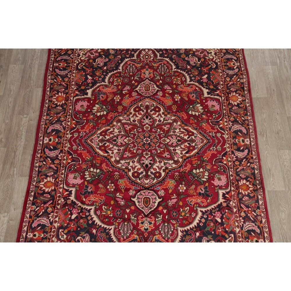 Bakhtiari Medallion Oriental Hand Knotted Wool Persian Area Rug - 9'9" x 6'8"
